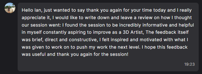 Student testimonial